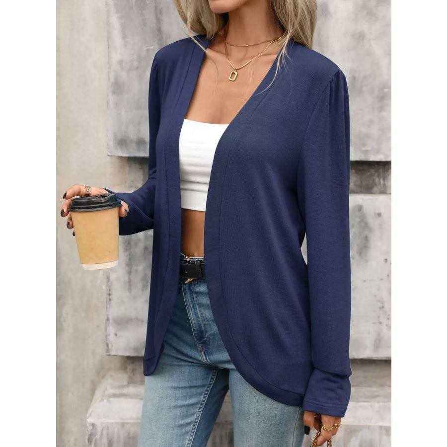 Open Front Long Sleeve Cardigan Apparel and Accessories