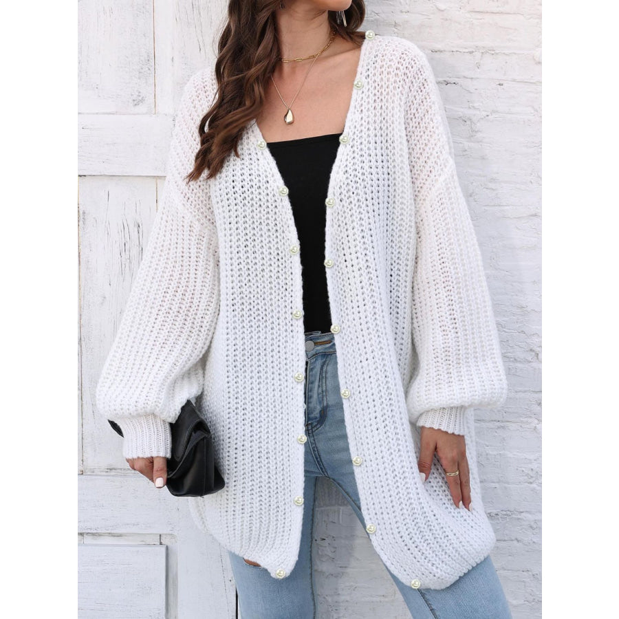 Open Front Long Sleeve Cardigan Apparel and Accessories