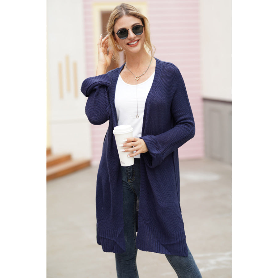 Open Front Long Sleeve Cardigan Apparel and Accessories