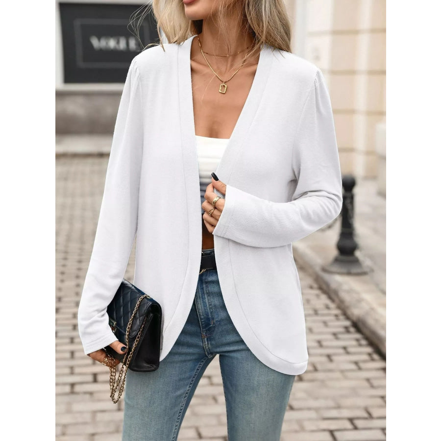 Open Front Long Sleeve Cardigan Apparel and Accessories