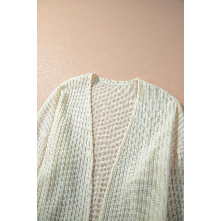 Open Front Long Sleeve Cardigan Apparel and Accessories