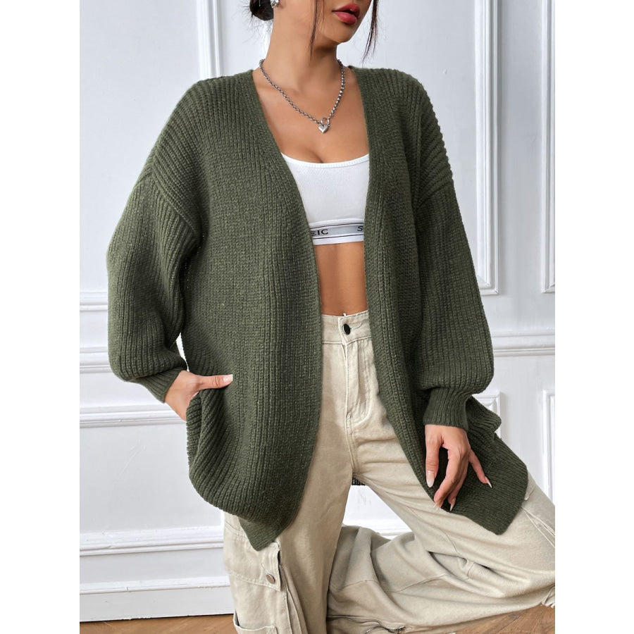 Open Front Long Sleeve Cardigan Apparel and Accessories