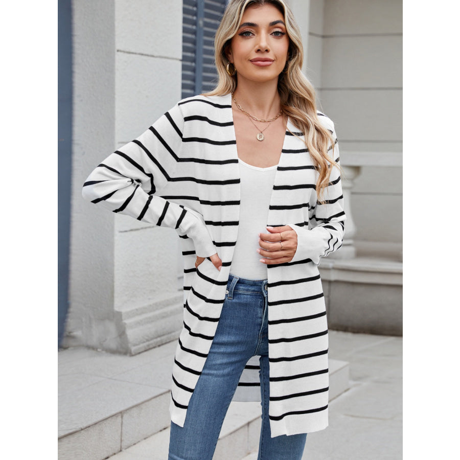 Open Front Long Sleeve Cardigan Apparel and Accessories