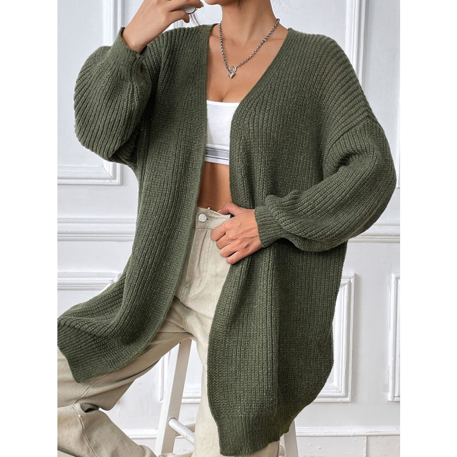 Open Front Long Sleeve Cardigan Apparel and Accessories