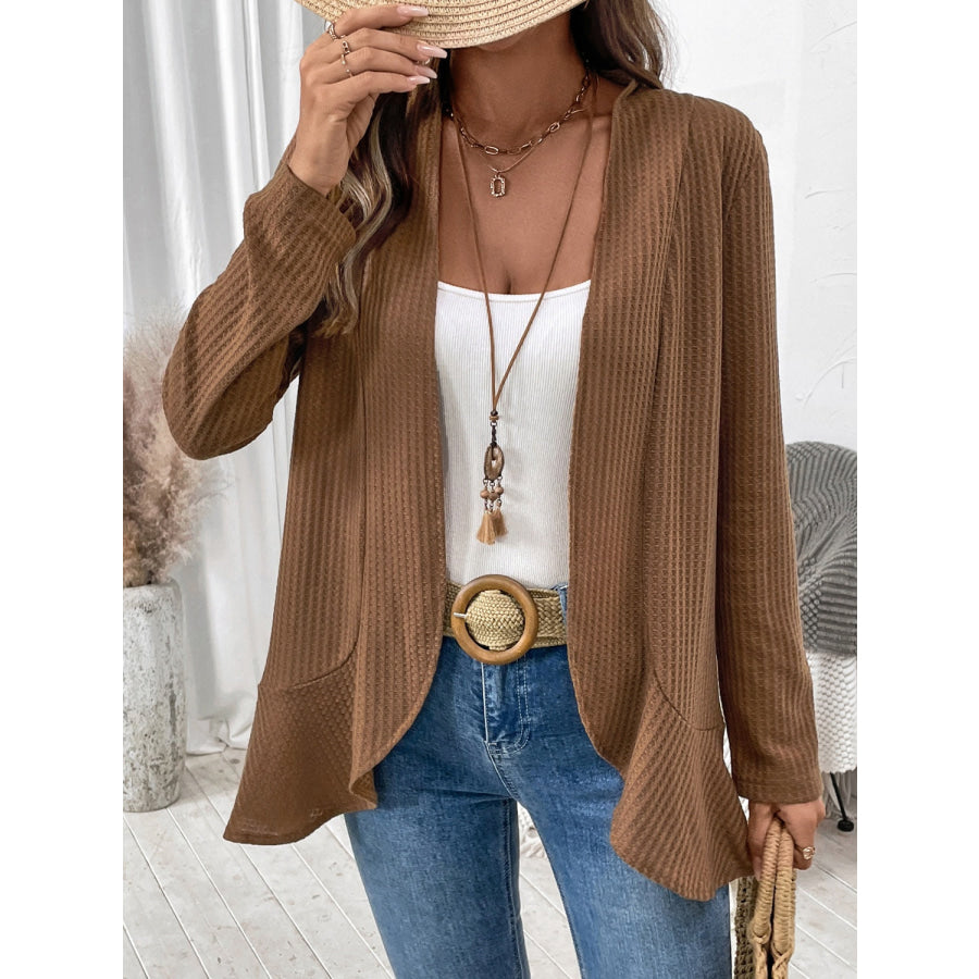 Open Front Long Sleeve Cardigan Apparel and Accessories