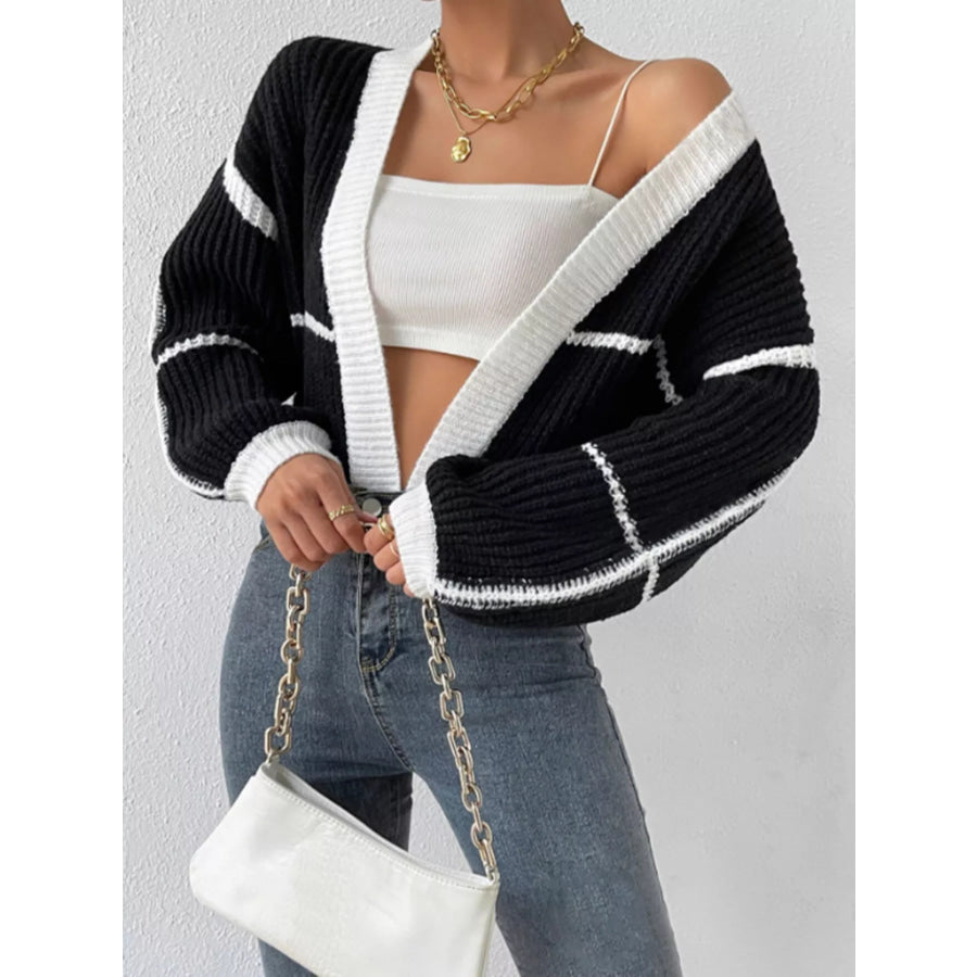 Open Front Long Sleeve Cardigan Apparel and Accessories