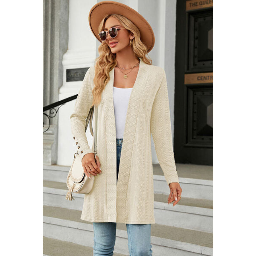 Open Front Long Sleeve Cardigan Apparel and Accessories