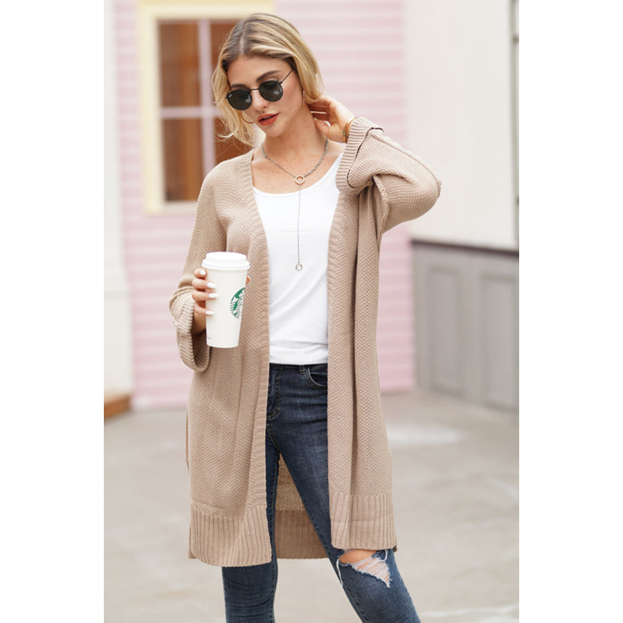 Open Front Long Sleeve Cardigan Apparel and Accessories