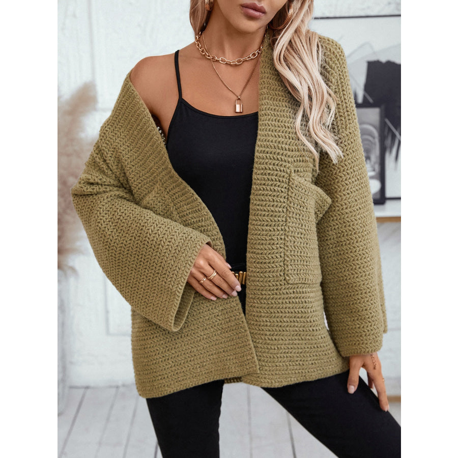 Open Front Long Sleeve Cardigan Apparel and Accessories