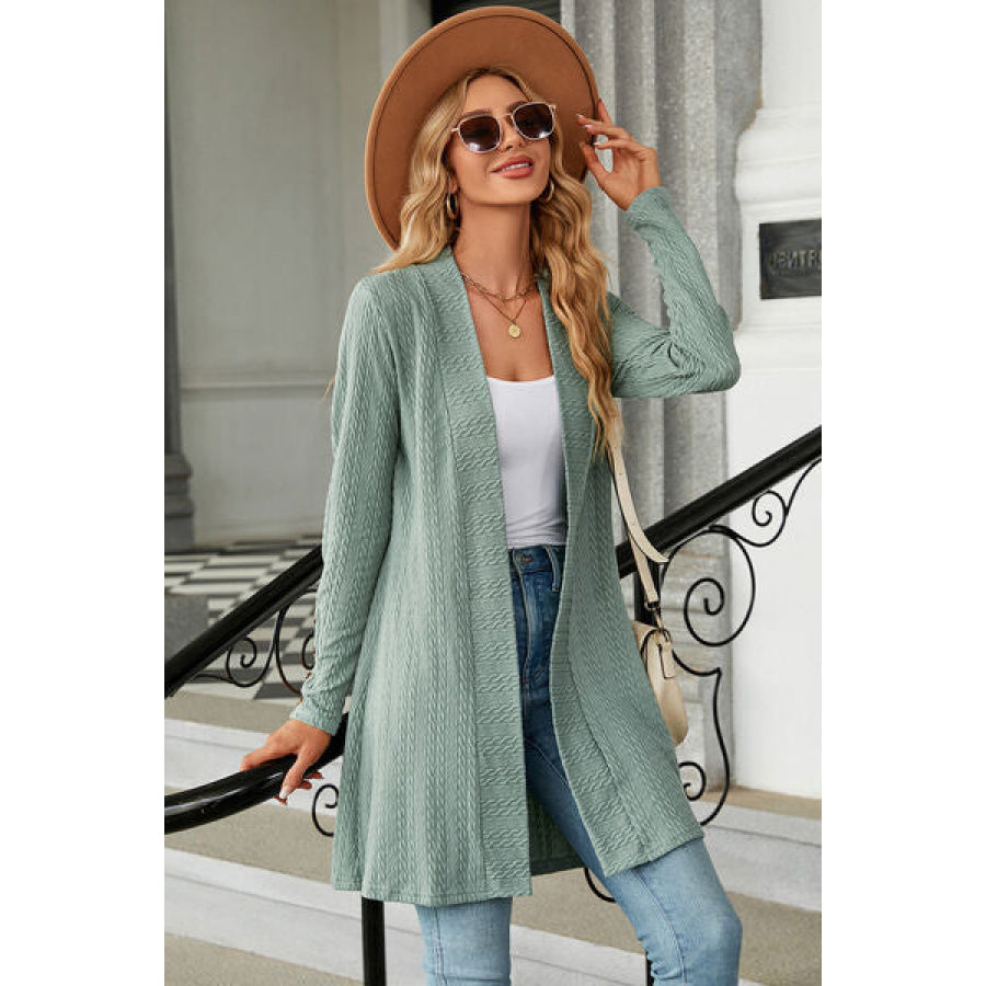 Open Front Long Sleeve Cardigan Apparel and Accessories