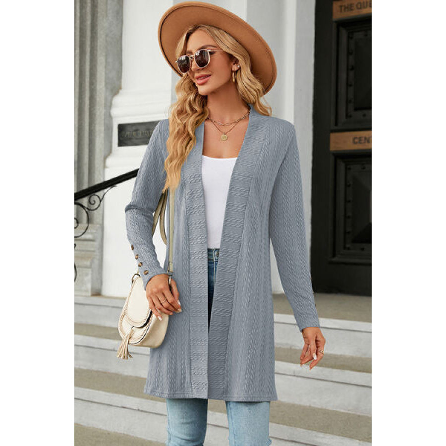 Open Front Long Sleeve Cardigan Apparel and Accessories