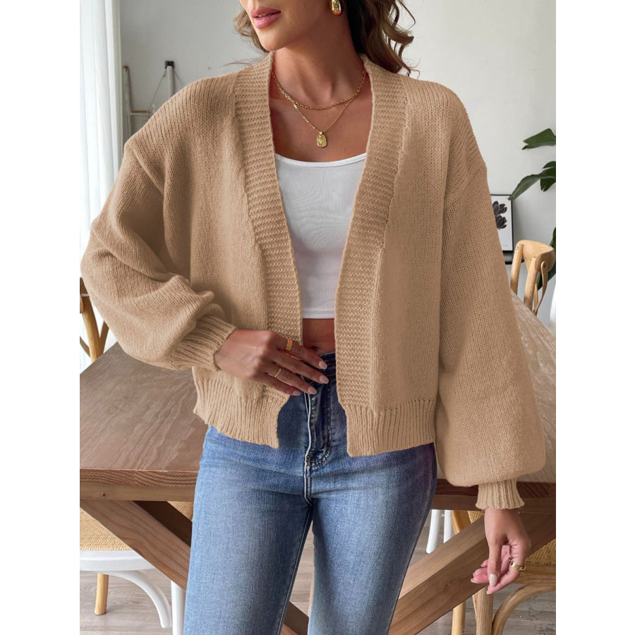 Open Front Long Sleeve Cardigan Apparel and Accessories