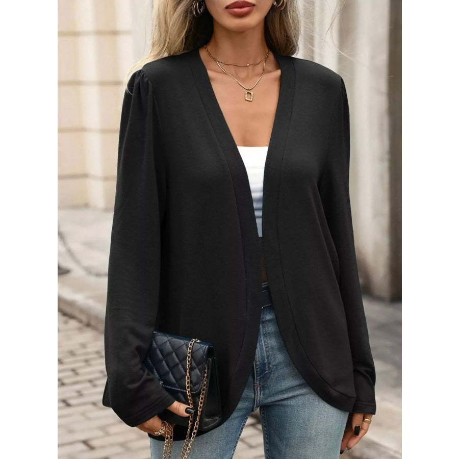 Open Front Long Sleeve Cardigan Apparel and Accessories