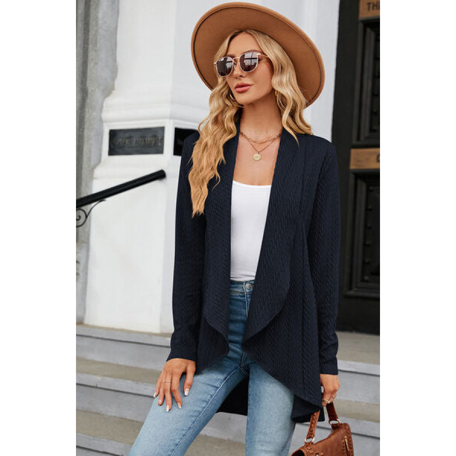 Open Front Long Sleeve Cardigan Apparel and Accessories