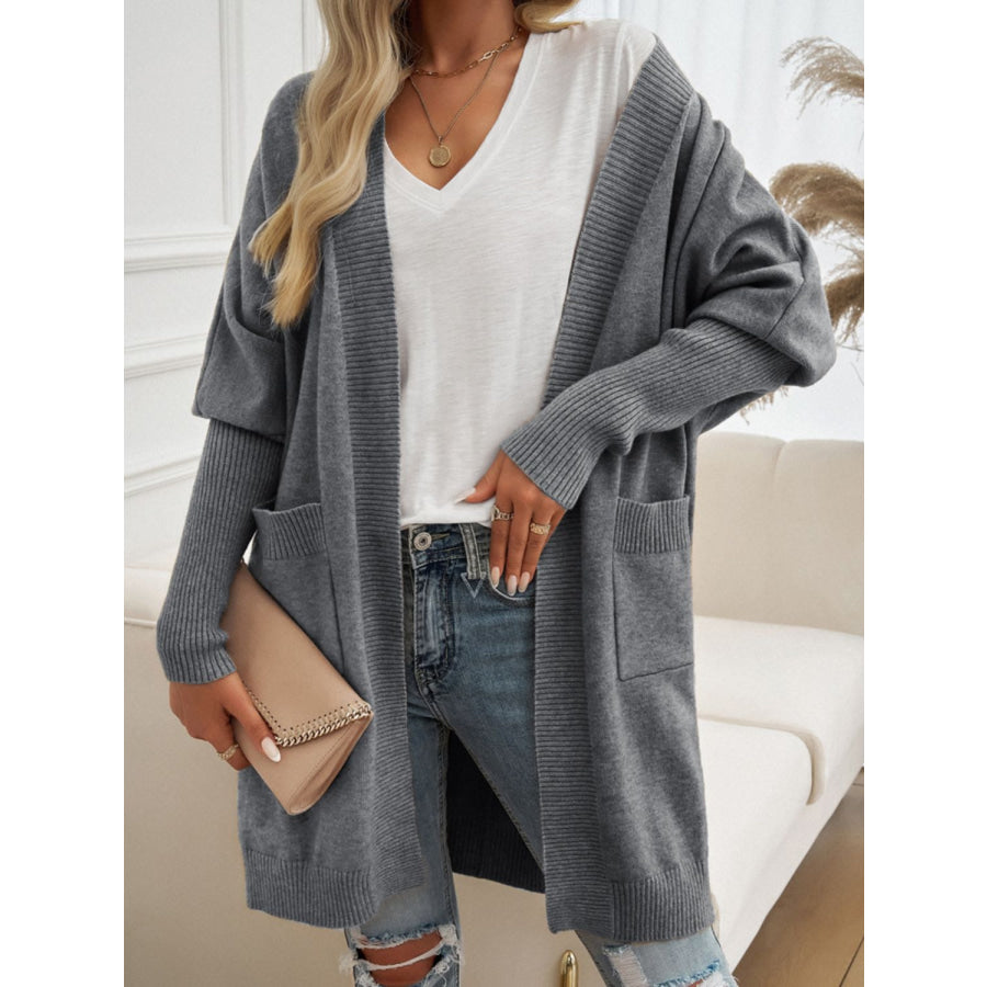 Open Front Long Sleeve Cardigan Apparel and Accessories