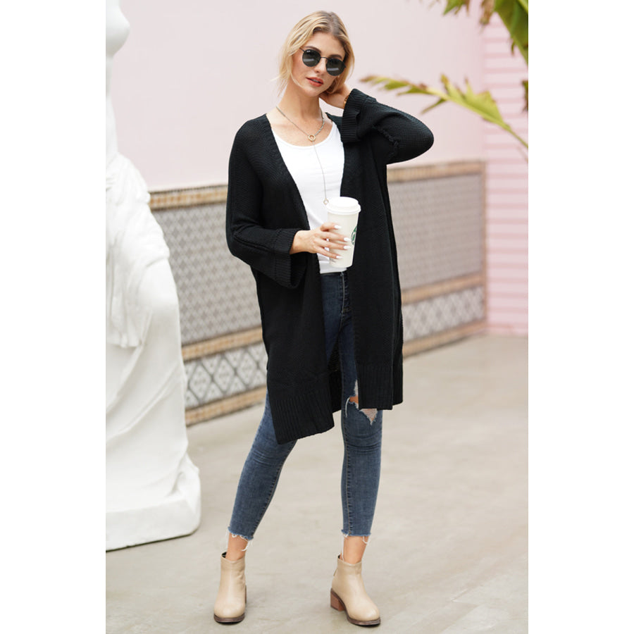 Open Front Long Sleeve Cardigan Apparel and Accessories