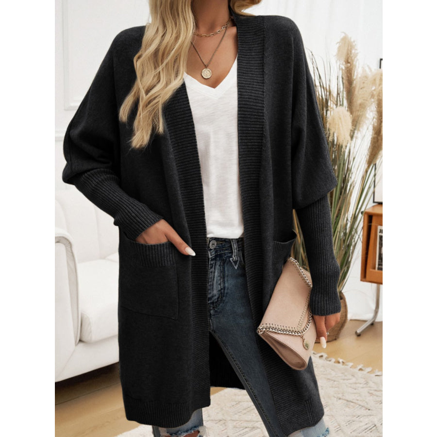 Open Front Long Sleeve Cardigan Apparel and Accessories