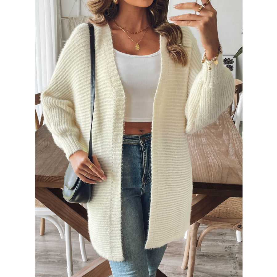 Open Front Long Sleeve Cardigan Apparel and Accessories