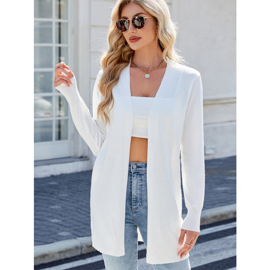 Open Front Long Sleeve Cardigan Apparel and Accessories