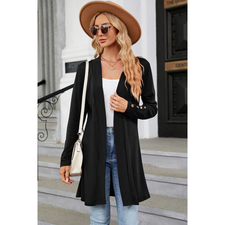 Open Front Long Sleeve Cardigan Apparel and Accessories