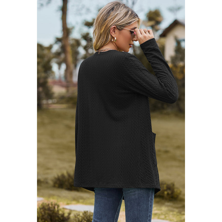 Open Front Long Sleeve Cardigan Apparel and Accessories