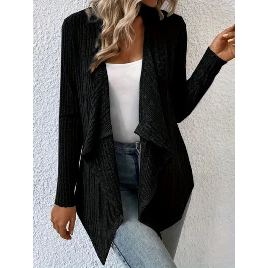 Open Front Long Sleeve Cardigan Apparel and Accessories