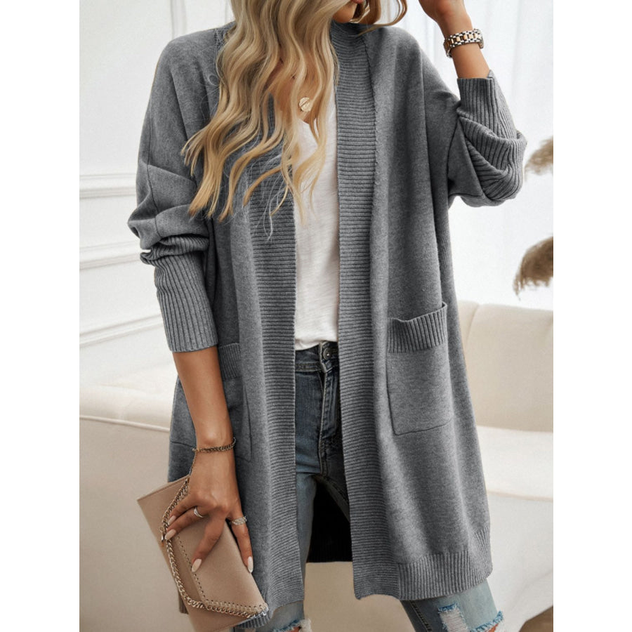 Open Front Long Sleeve Cardigan Apparel and Accessories