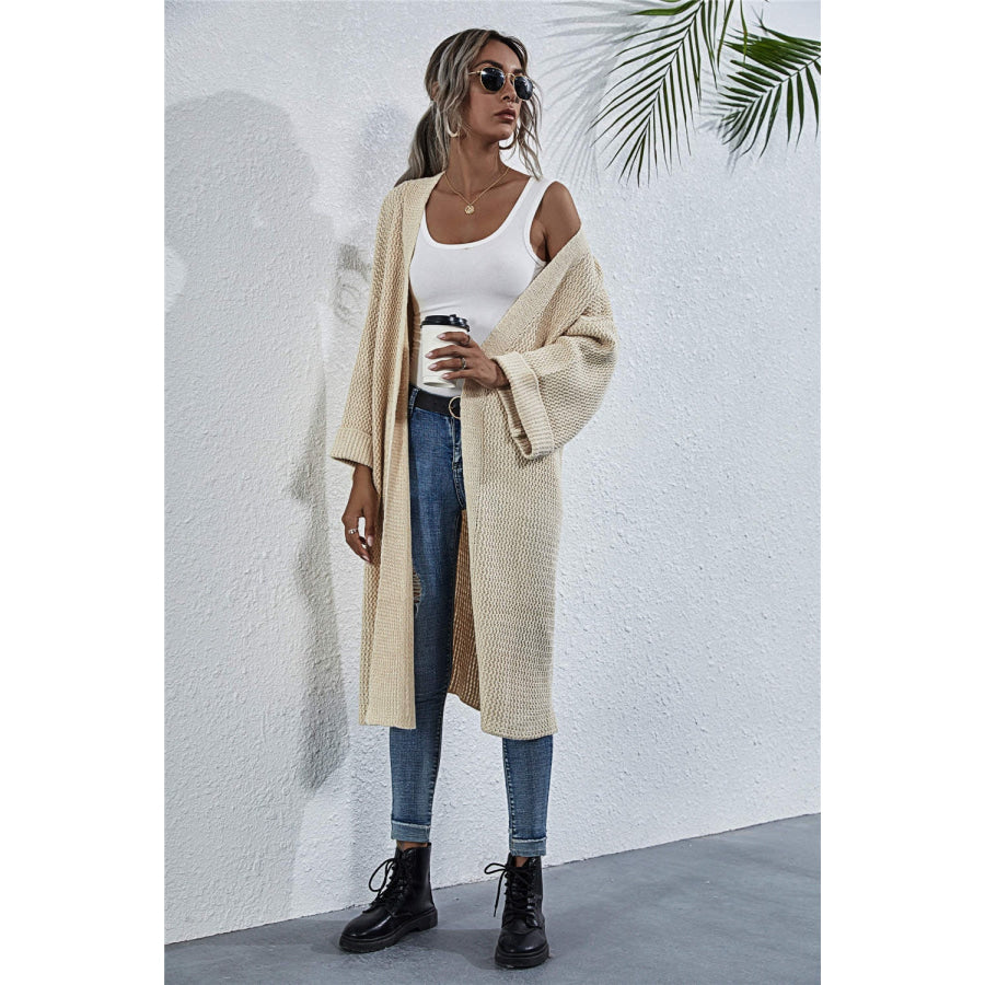 Open Front Long Sleeve Cardigan Apparel and Accessories