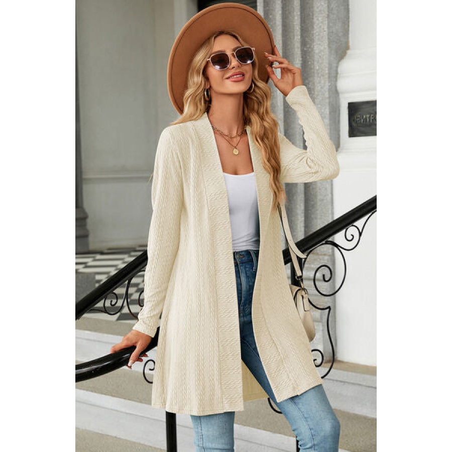 Open Front Long Sleeve Cardigan Apparel and Accessories