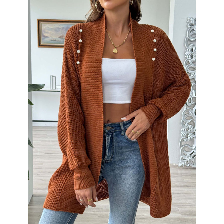 Open Front Long Sleeve Cardigan Apparel and Accessories