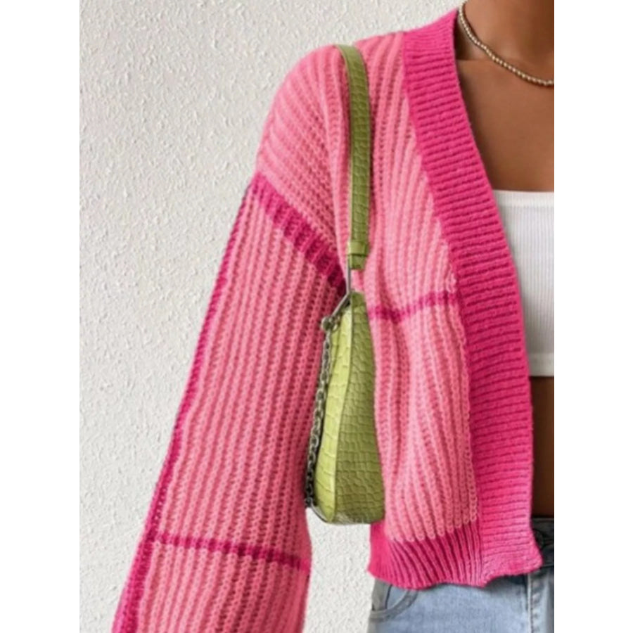 Open Front Long Sleeve Cardigan Apparel and Accessories