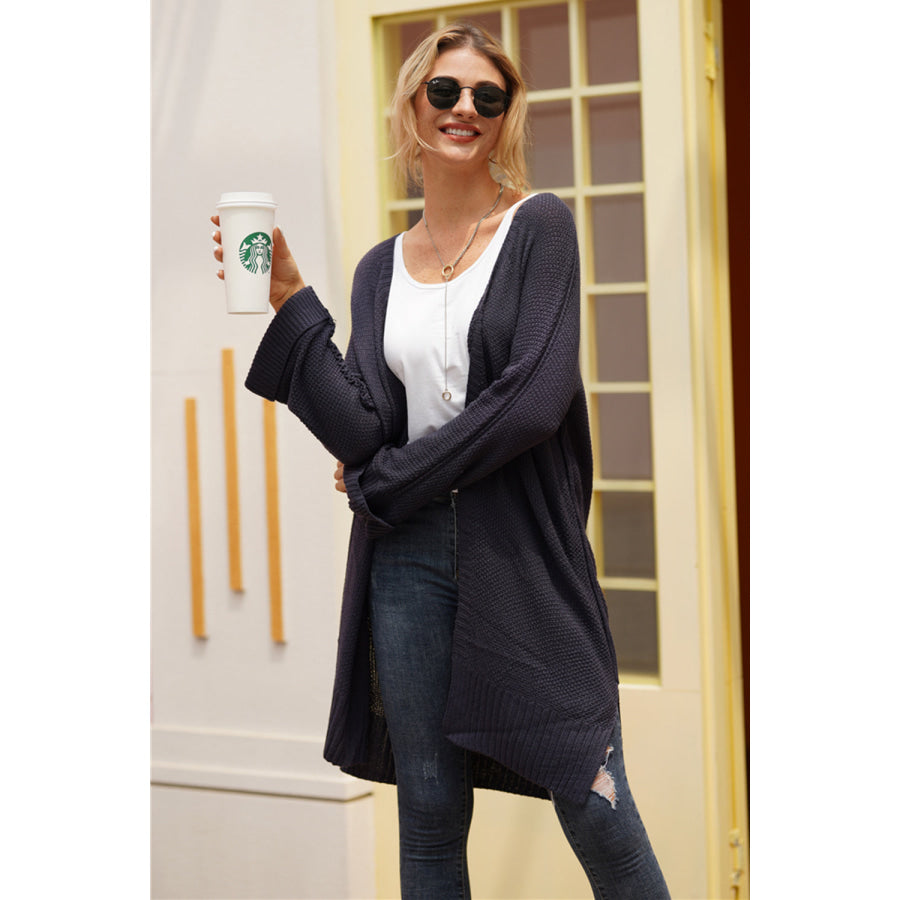 Open Front Long Sleeve Cardigan Apparel and Accessories