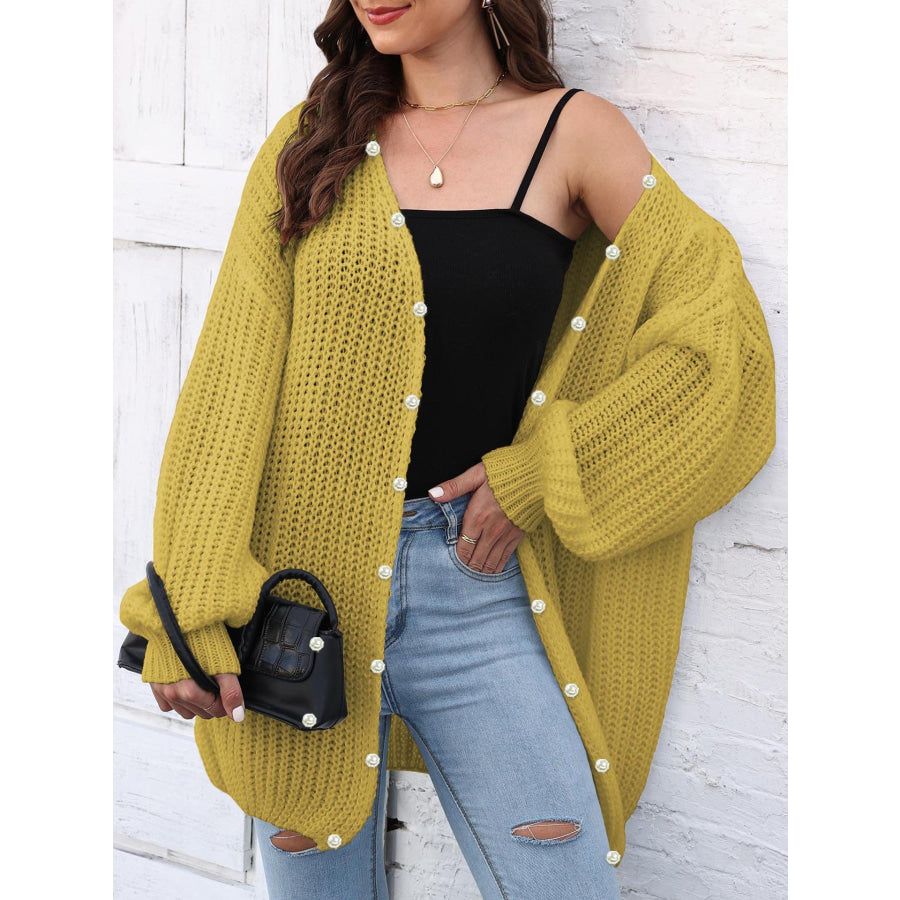 Open Front Long Sleeve Cardigan Apparel and Accessories