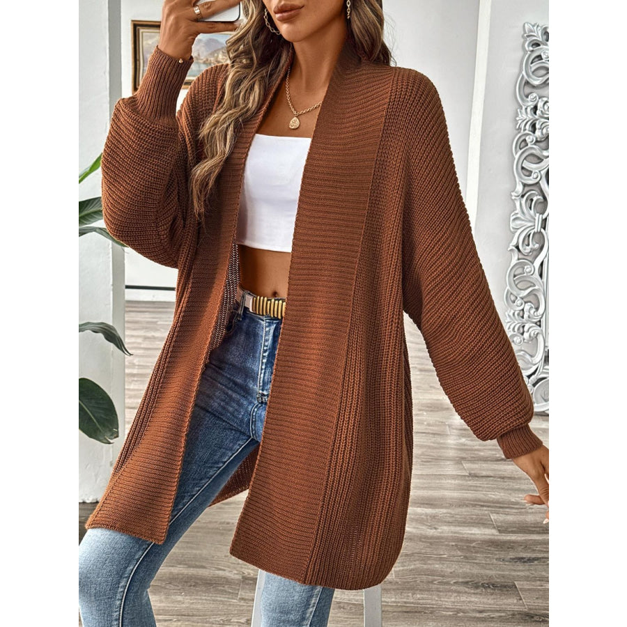 Open Front Long Sleeve Cardigan Apparel and Accessories