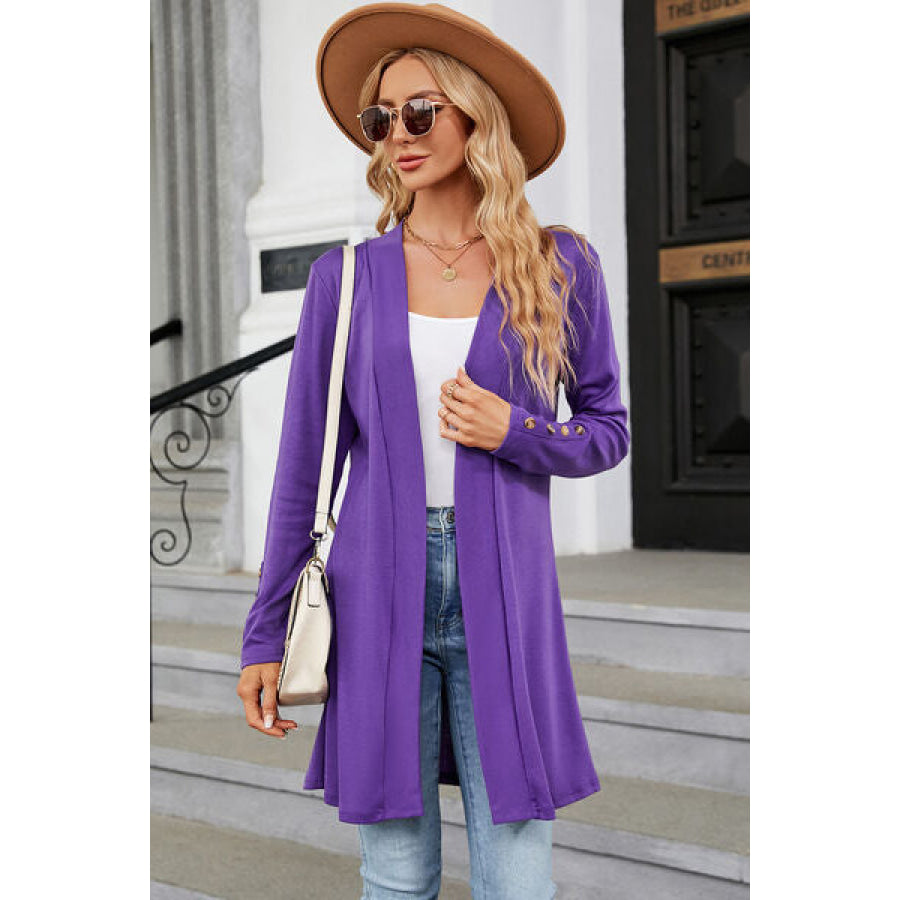 Open Front Long Sleeve Cardigan Apparel and Accessories