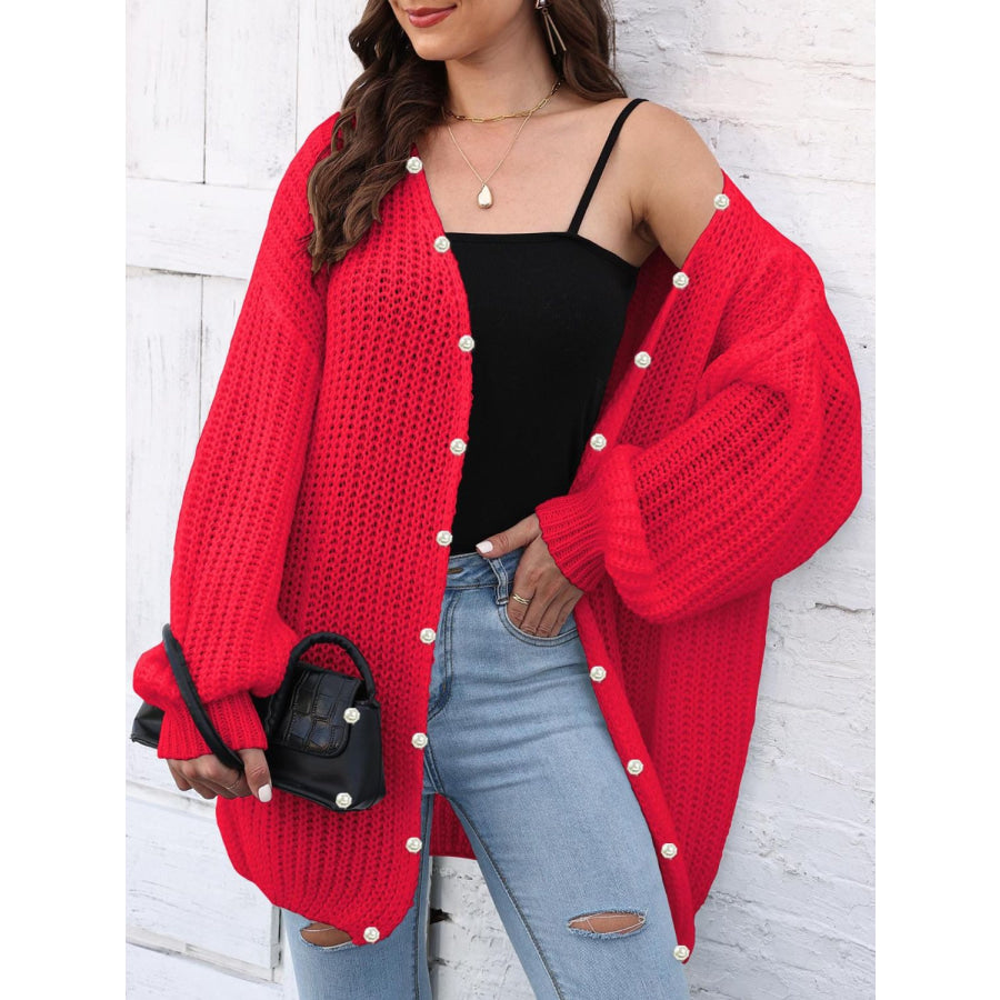 Open Front Long Sleeve Cardigan Apparel and Accessories