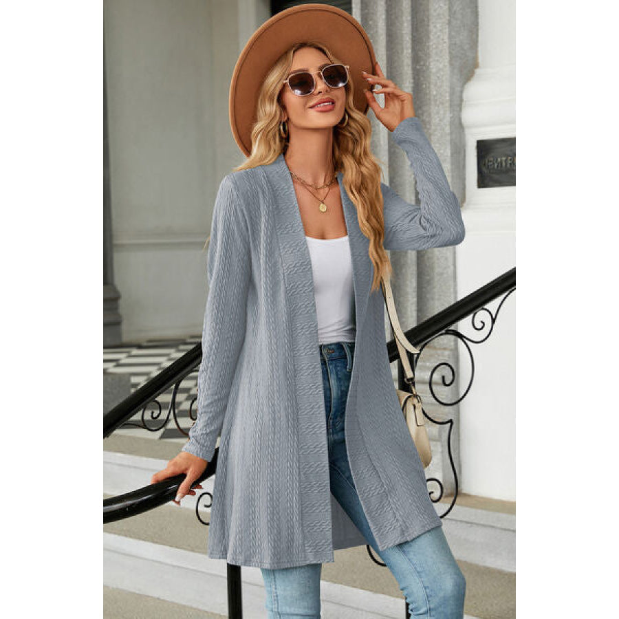 Open Front Long Sleeve Cardigan Apparel and Accessories