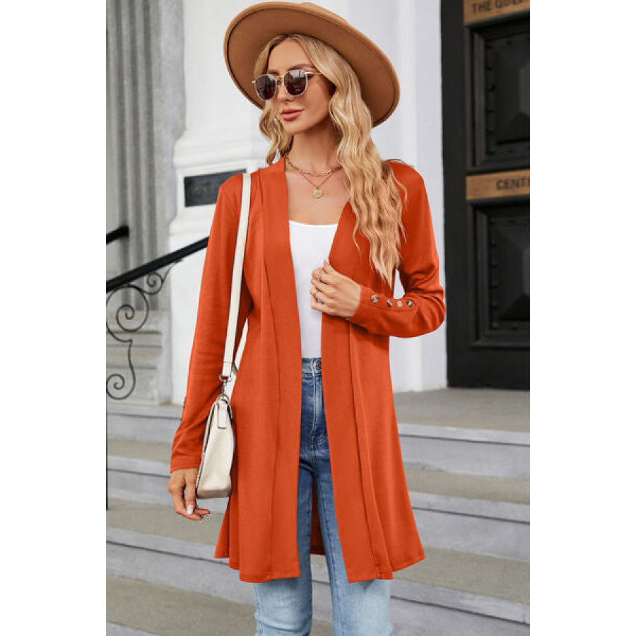 Open Front Long Sleeve Cardigan Apparel and Accessories