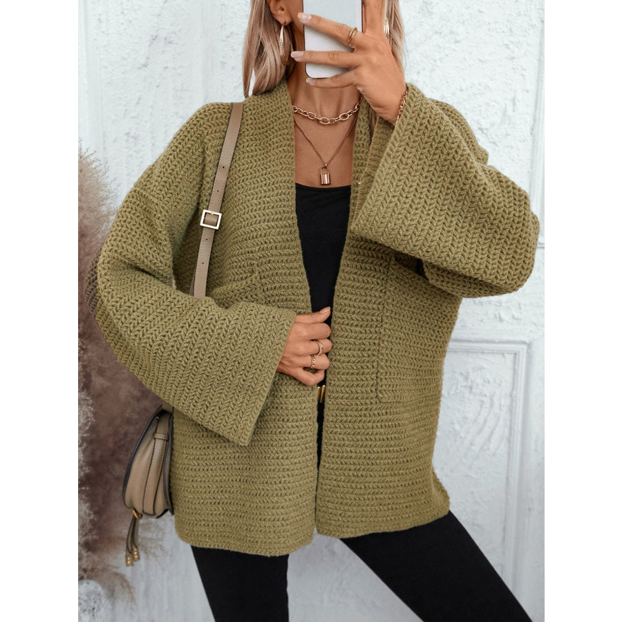 Open Front Long Sleeve Cardigan Apparel and Accessories