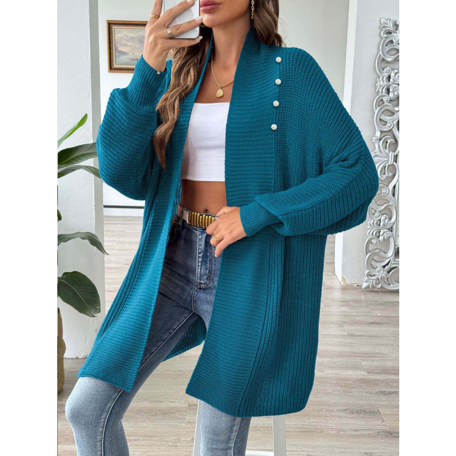 Open Front Long Sleeve Cardigan Apparel and Accessories