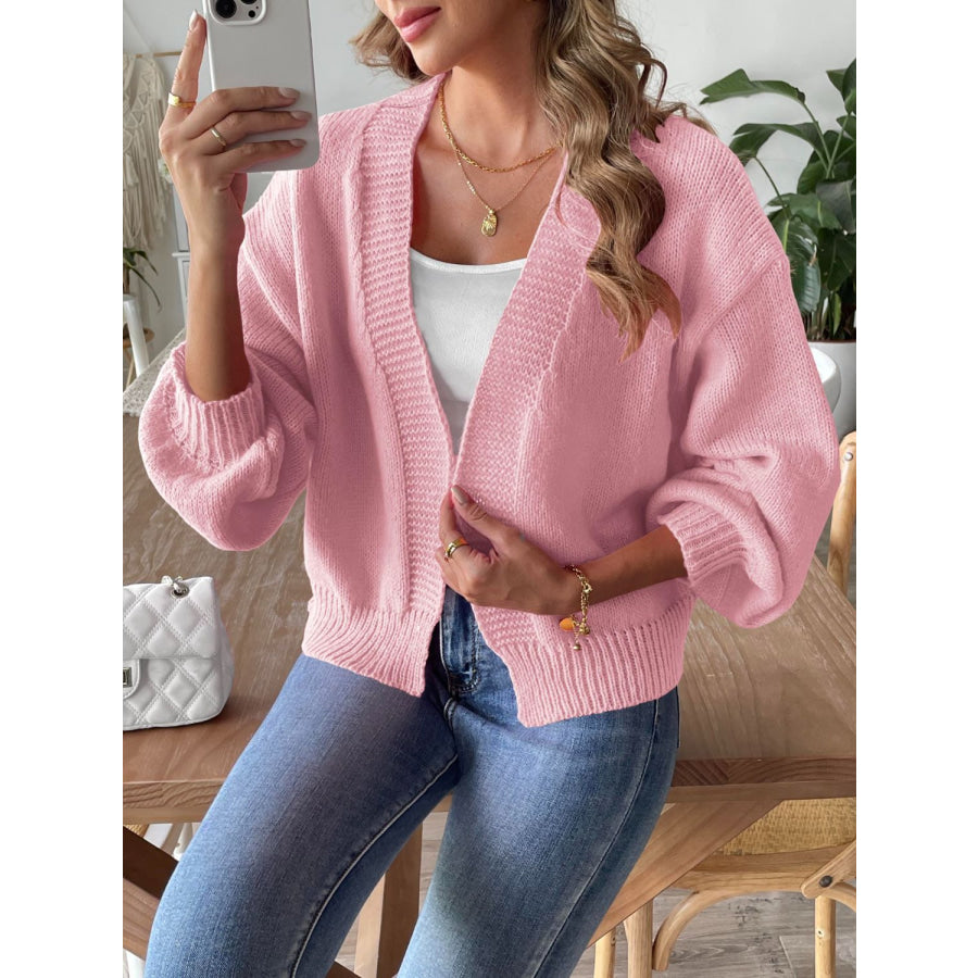 Open Front Long Sleeve Cardigan Apparel and Accessories