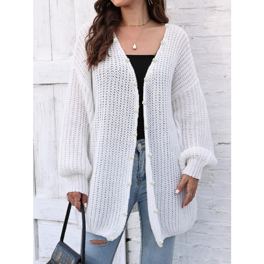 Open Front Long Sleeve Cardigan Apparel and Accessories