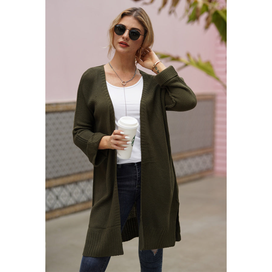 Open Front Long Sleeve Cardigan Apparel and Accessories