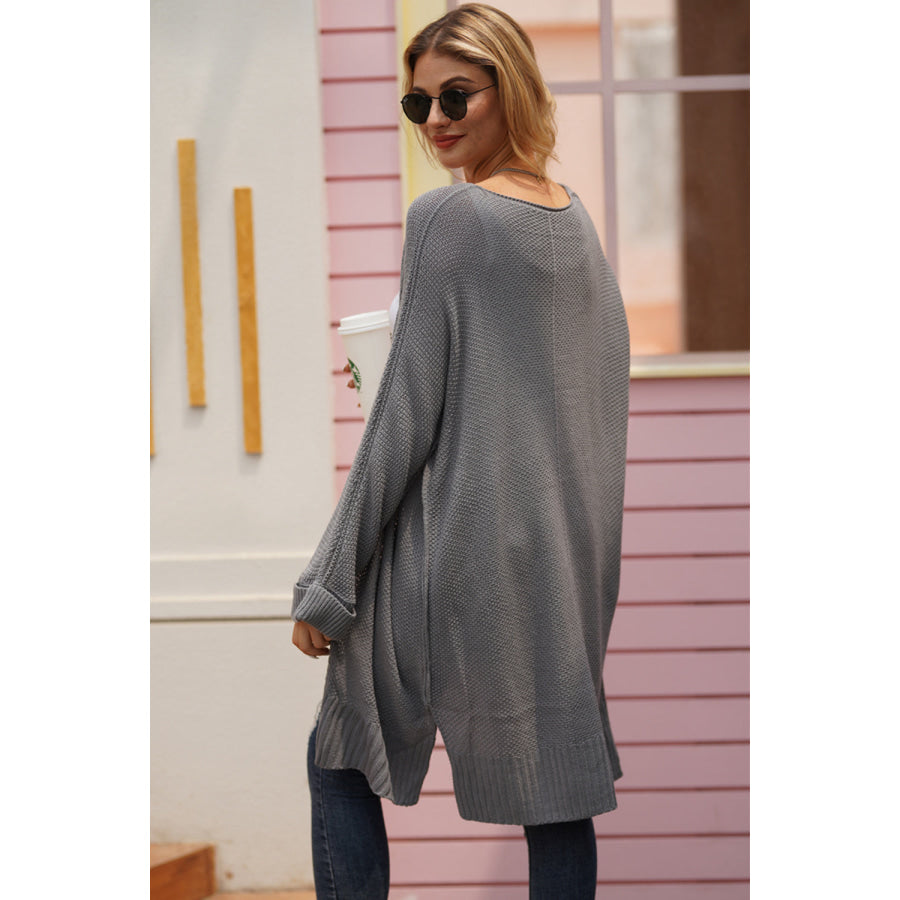 Open Front Long Sleeve Cardigan Apparel and Accessories