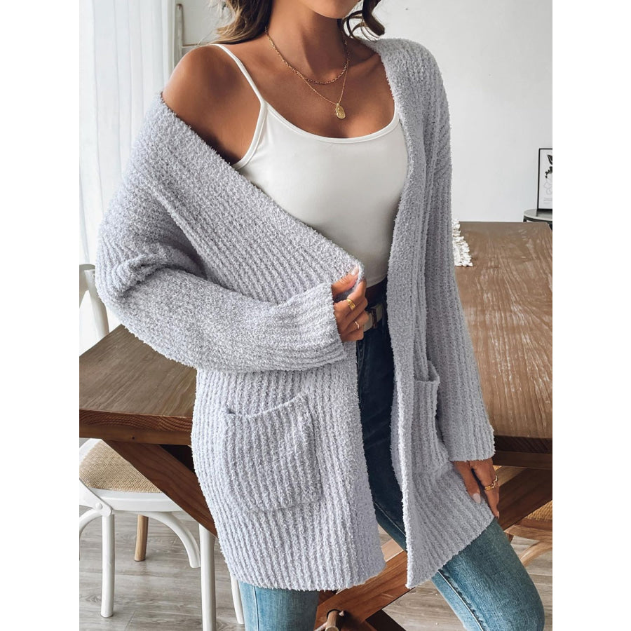 Open Front Long Sleeve Cardigan Apparel and Accessories