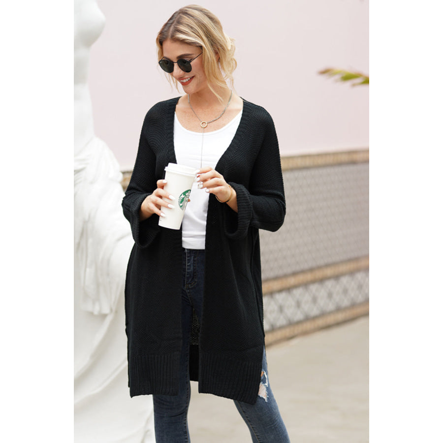 Open Front Long Sleeve Cardigan Apparel and Accessories