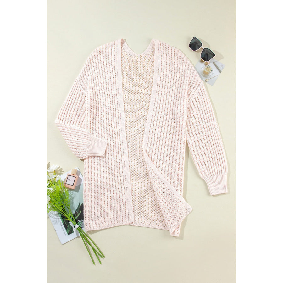 Open Front Long Sleeve Cardigan Apparel and Accessories