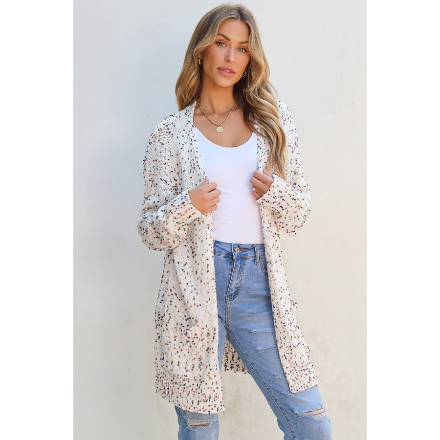 Open Front Long Sleeve Cardigan Apparel and Accessories