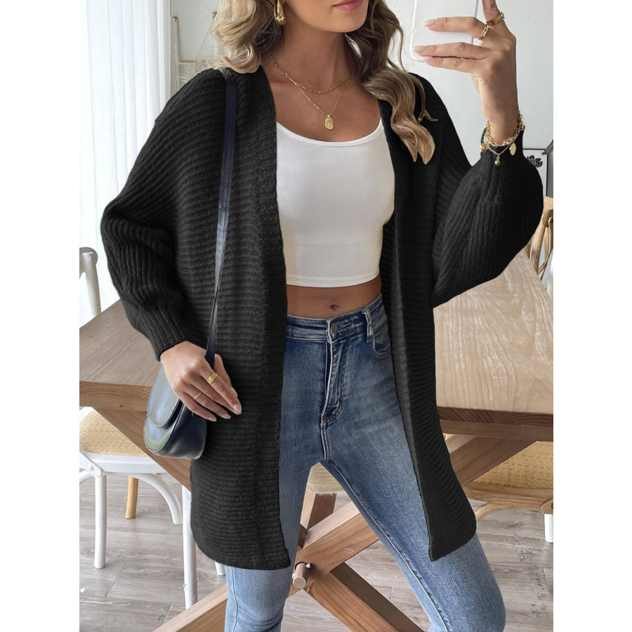 Open Front Long Sleeve Cardigan Apparel and Accessories