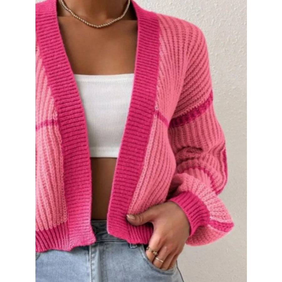 Open Front Long Sleeve Cardigan Apparel and Accessories